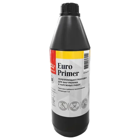 Грунтовка акриловая TIKKURILA Euro Primer концентрат 1:3 0,9 л