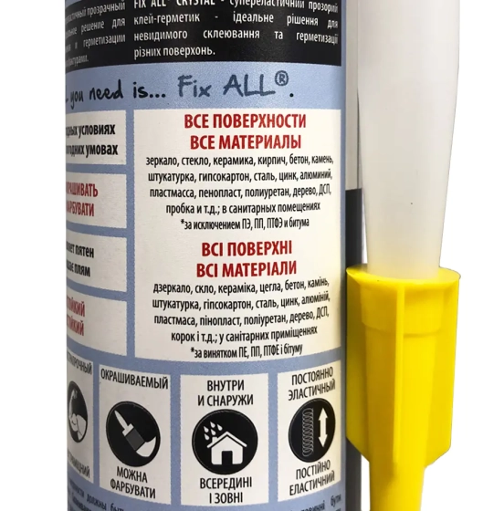 Клей-герметик Soudal Fix All Crystal прозрачный 290 мл