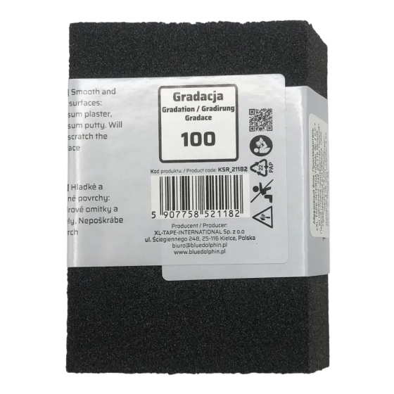 Губка шлифовальная с двумя скошенными краями Р100 Blue Dolphin