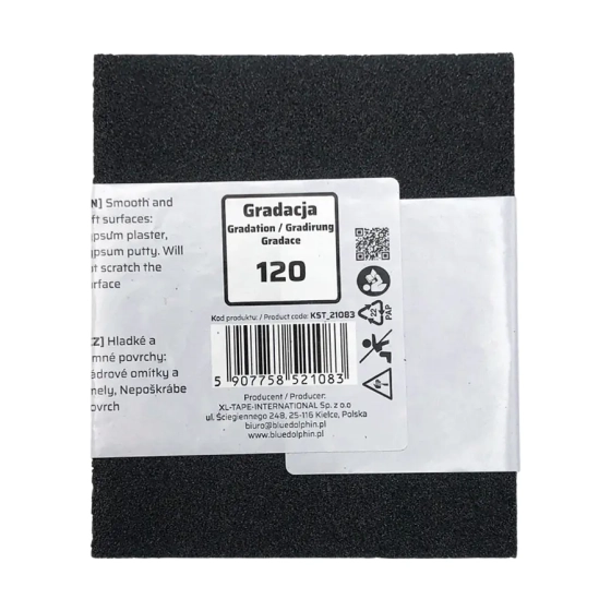 Губка шлифовальная со скошенным краем Р120 Blue Dolphin