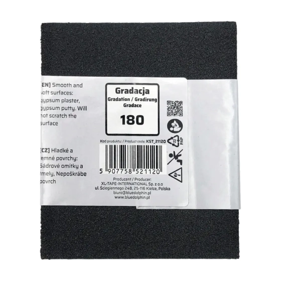 Губка шлифовальная со скошенным краем Р180 Blue Dolphin