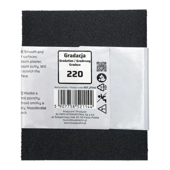 Губка шлифовальная со скошенным краем Р220 Blue Dolphin