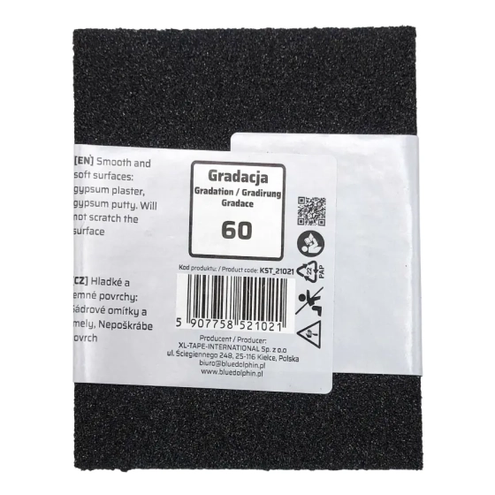 Губка шлифовальная со скошенным краем Р60 Blue Dolphin