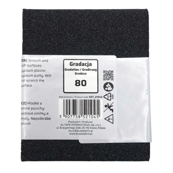 Губка шлифовальная со скошенным краем Р80 Blue Dolphin