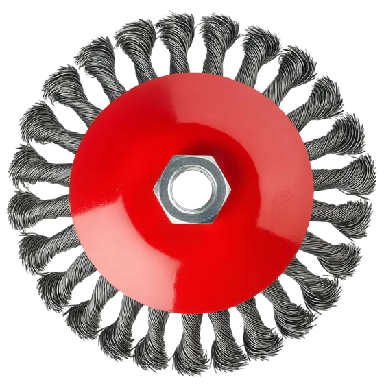 Щетка-крацовка дисковая косичка 125 мм HAMMER (02400-300125)