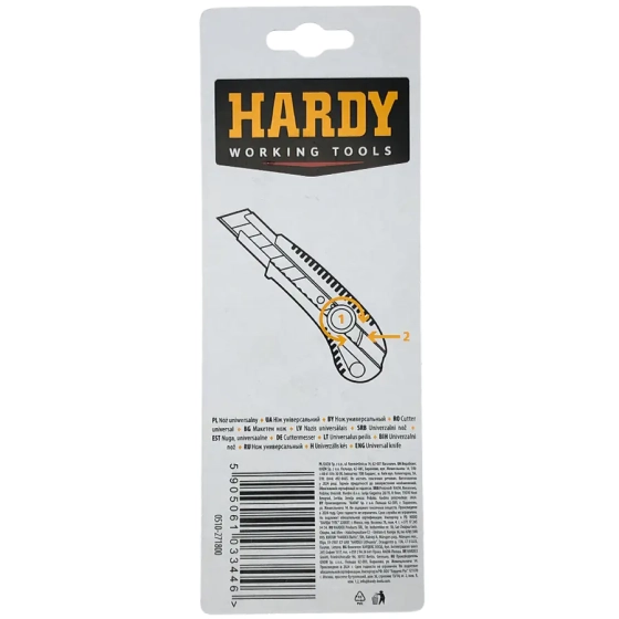 Нож малярный усиленный 18 мм Hardy (0510-271800)