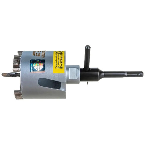 Коронка алмазная 72 мм со сверлом по железобетону Hilberg Laser HM202