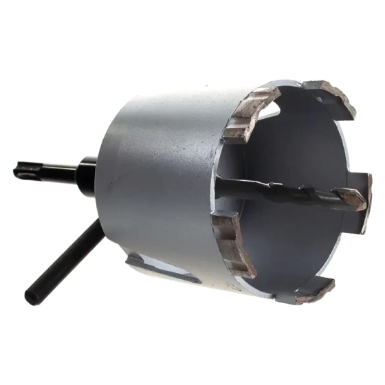 Коронка алмазная 80 мм со сверлом по железобетону Hilberg Laser HM203