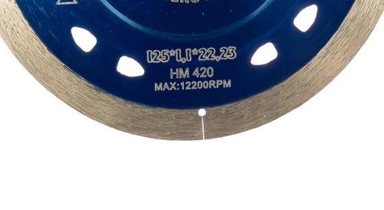 Круг алмазный отрезной 125х22 мм сплошной Hilberg (HM420)