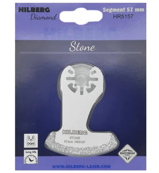 Полотно алмазное отрезное по керамике и камню Segment Vc-M 57 мм Hilberg HR5157