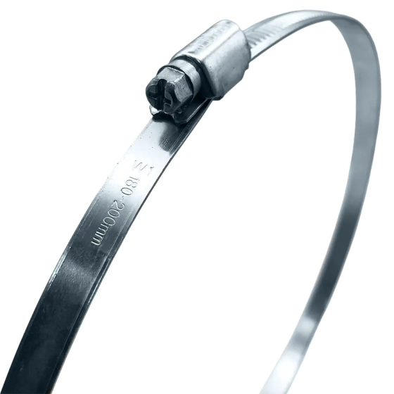 Хомут червячный 180-200 мм оцинкованный (1 шт)