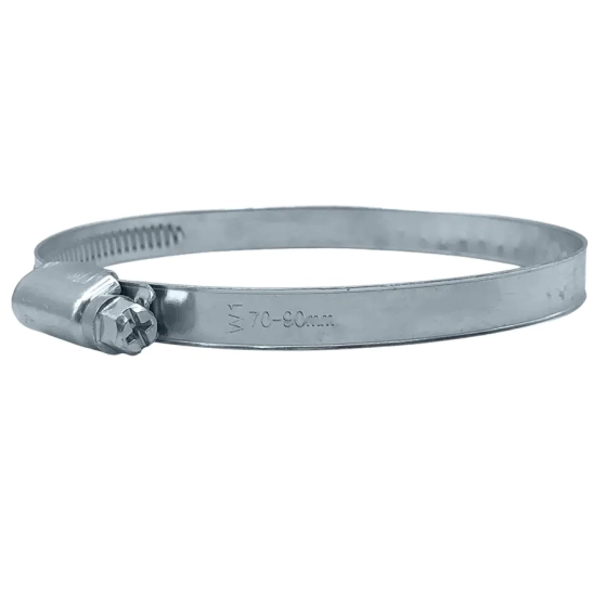 Хомут червячный 70-90 мм оцинкованный (1 шт)