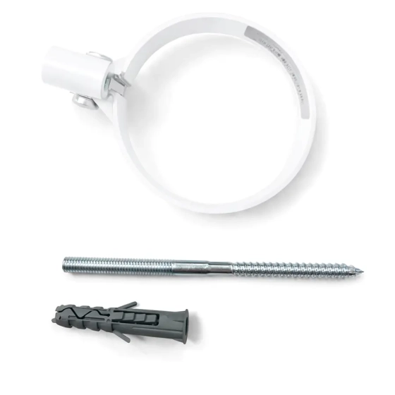 Хомут со шпилькой для трубы ПВХ Технониколь Оптима RAL 9003 (белый)