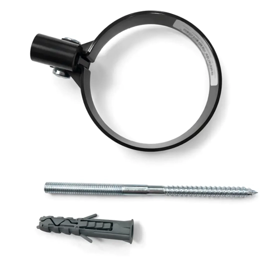 Хомут со шпилькой для трубы ПВХ Технониколь Оптима RAL 8019 (темно-кор.)