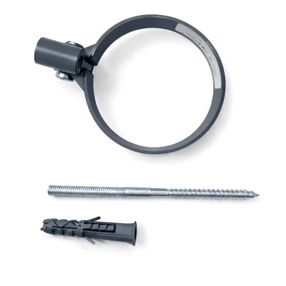 Хомут со шпилькой для трубы ПВХ Технониколь Оптима RAL 7024 (серый)