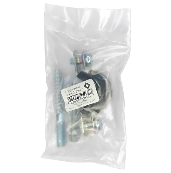 Хомут 3/4" со шпилькой и дюбелем для труб диаметром 25-29 мм