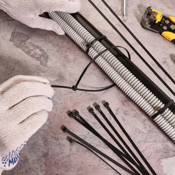 Хомут-стяжка 400х4,8 мм REXANT 07-0401 черный 100 шт