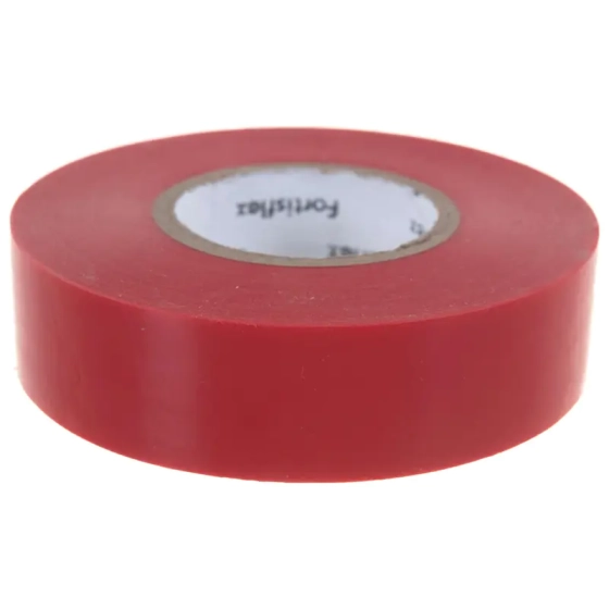 Изолента ПВХ красная Fortisflex 19 мм х 20 м
