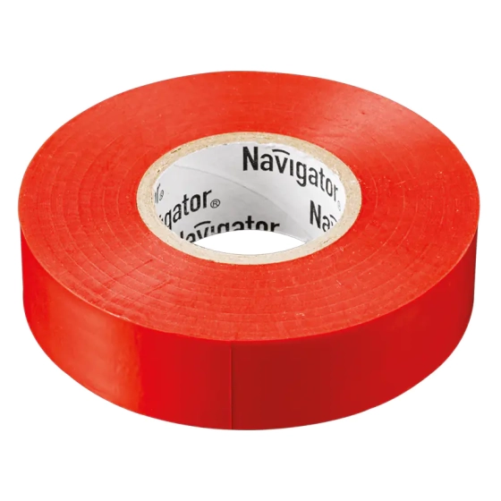 Изолента ПВХ красная 19 мм х 20 м Navigator