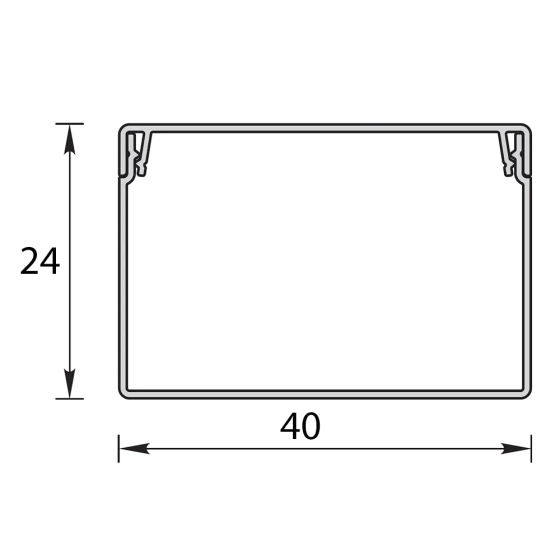 Кабель-канал КК 40х24 мм Идеал 2 м