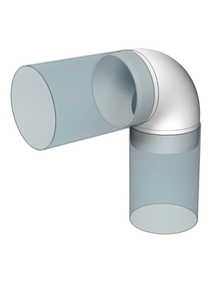 Колено 90º для круглых воздуховодов 100 мм 10ККП90