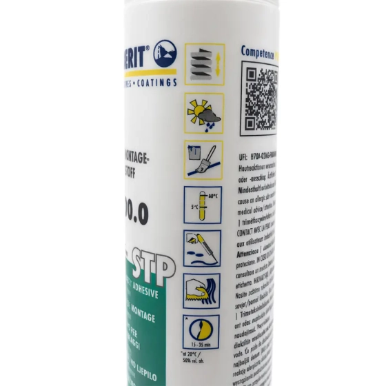 Клей-герметик Kleiberit Klebstoff 600.0 под пистолет (кристально-прозр.) 300 мл