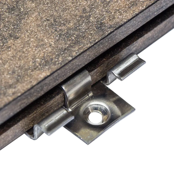 Кляймер для террасной доски из ДПК монтажный (металл)