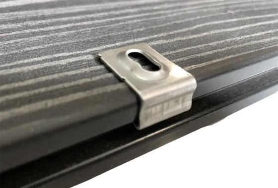 Кляймер для террасной доски из ДПК стартовый (металл)