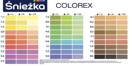 Колер Sniezka Colorex №13. Желтый. 100 мл. Польша.