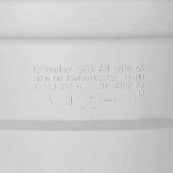Крестовина для бесшумной канализации 110/110/110х87º Ostendorf Skolan