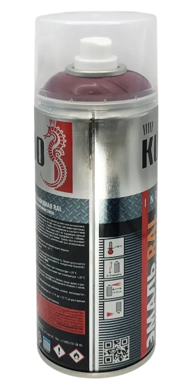 Эмаль аэрозольная для профнастила KUDO RAL 3005 (красный) 520 мл, KU-03005R