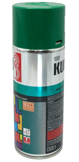 Эмаль аэрозольная универсальная KUDO RAL 6029 (зеленый) 520 мл, KU-10081
