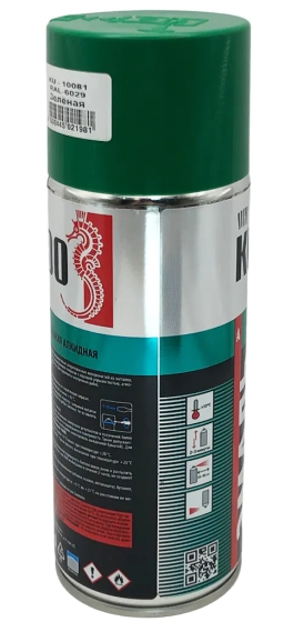 Эмаль аэрозольная универсальная KUDO RAL 6029 (зеленый) 520 мл, KU-10081