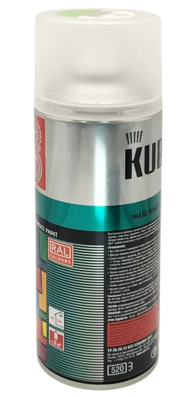 Эмаль аэрозольная универсальная KUDO RAL 6018 (салатовый) 520 мл, KU-10088