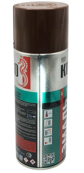 Эмаль аэрозольная универсальная KUDO RAL 8017 (коричневый) 520 мл, KU-1012
