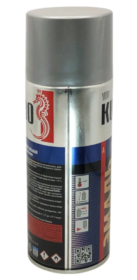 Эмаль аэрозольная универсальная KUDO (хром металлик зеркальный) 520 мл, KU-1033