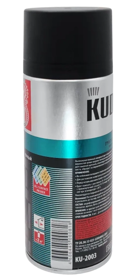 Грунт аэрозольный алкидный универсальный KUDO KU-2003 черный 520 мл