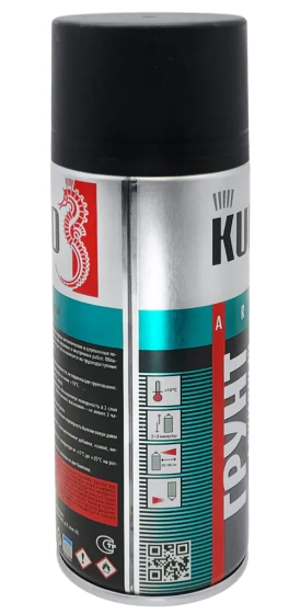 Грунт аэрозольный алкидный универсальный KUDO KU-2003 черный 520 мл