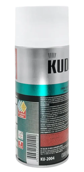 Грунт аэрозольный алкидный универсальный KUDO KU-2004 белый 520 мл