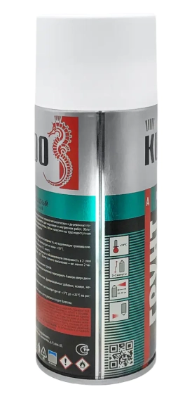 Грунт аэрозольный алкидный универсальный KUDO KU-2004 белый 520 мл