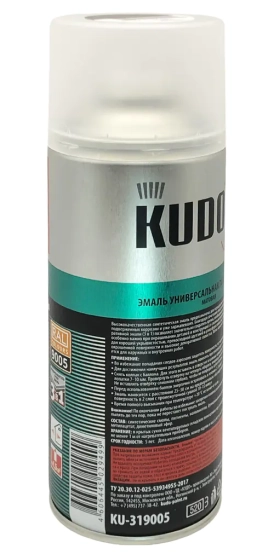 Грунт-эмаль по ржавчине KUDO RAL 9005 (черная) 520 мл KU-319005