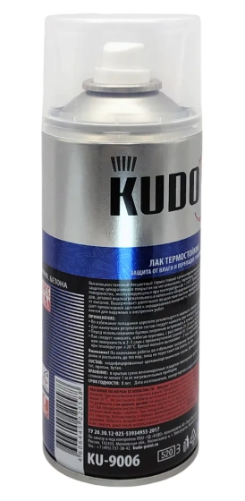 Лак термостойкий KUDO (прозрачный) 520 мл KU-9006