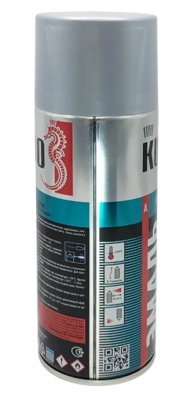 Эмаль аэрозольная универсальная KUDO (хром металлик) 520 мл, KU-1027