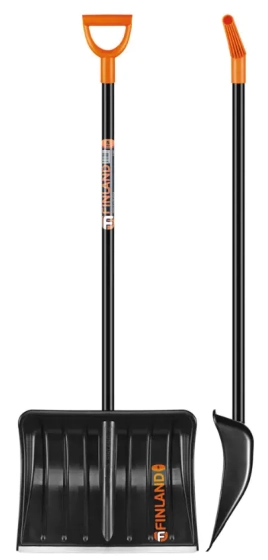 Лопата для уборки снега широкая с черенком 500х390 мм Finland 1358-Ч