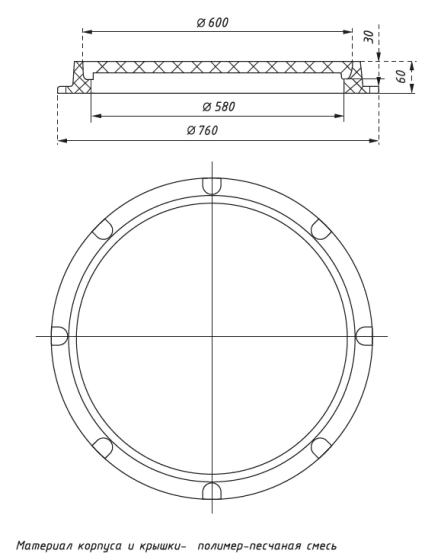 Люк полимерно-песчаный тип Л 3 тн облегченный (зеленый)