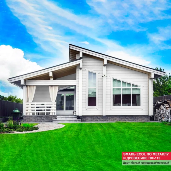 Эмаль Ecol ПФ-115 MAV белая 1 л