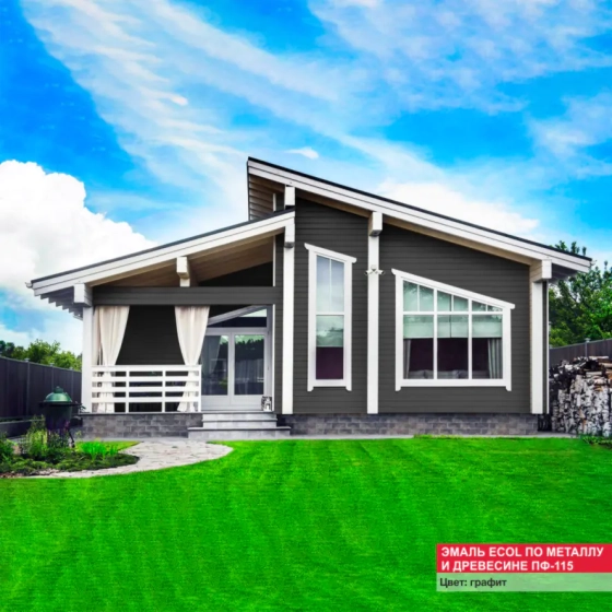 Эмаль Ecol ПФ-115 MAV (графит) 1 л