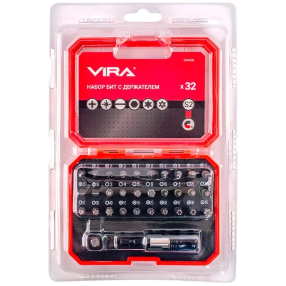 Набор бит с держателем 32 шт VIRA 554106