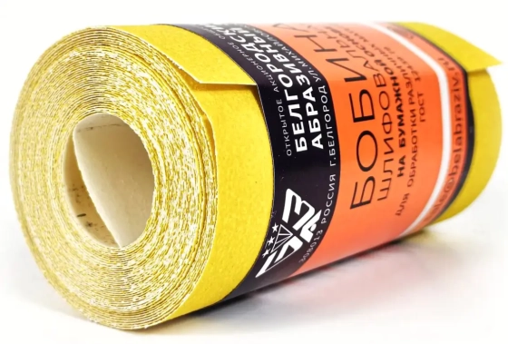 Наждачная бумага Р240 на бумажной основе 115 мм х 5 м БАЗ