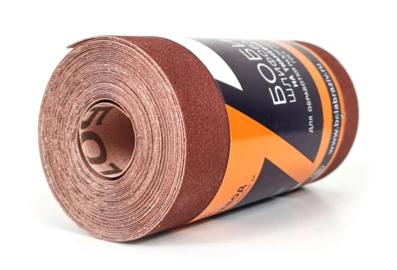 Наждачная бумага на тканевой основе Р60 (25Н), рулон 115 мм х 5 м БАЗ